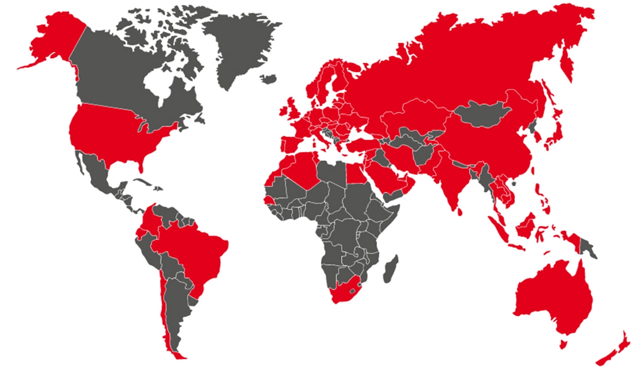Weltweiter Service - Weltkarte